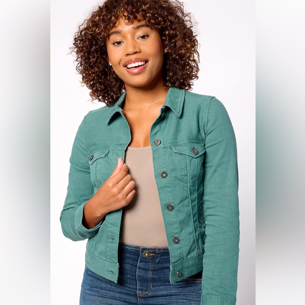 Liverpool Teal Jean Jacket Size L
